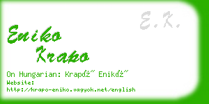 eniko krapo business card